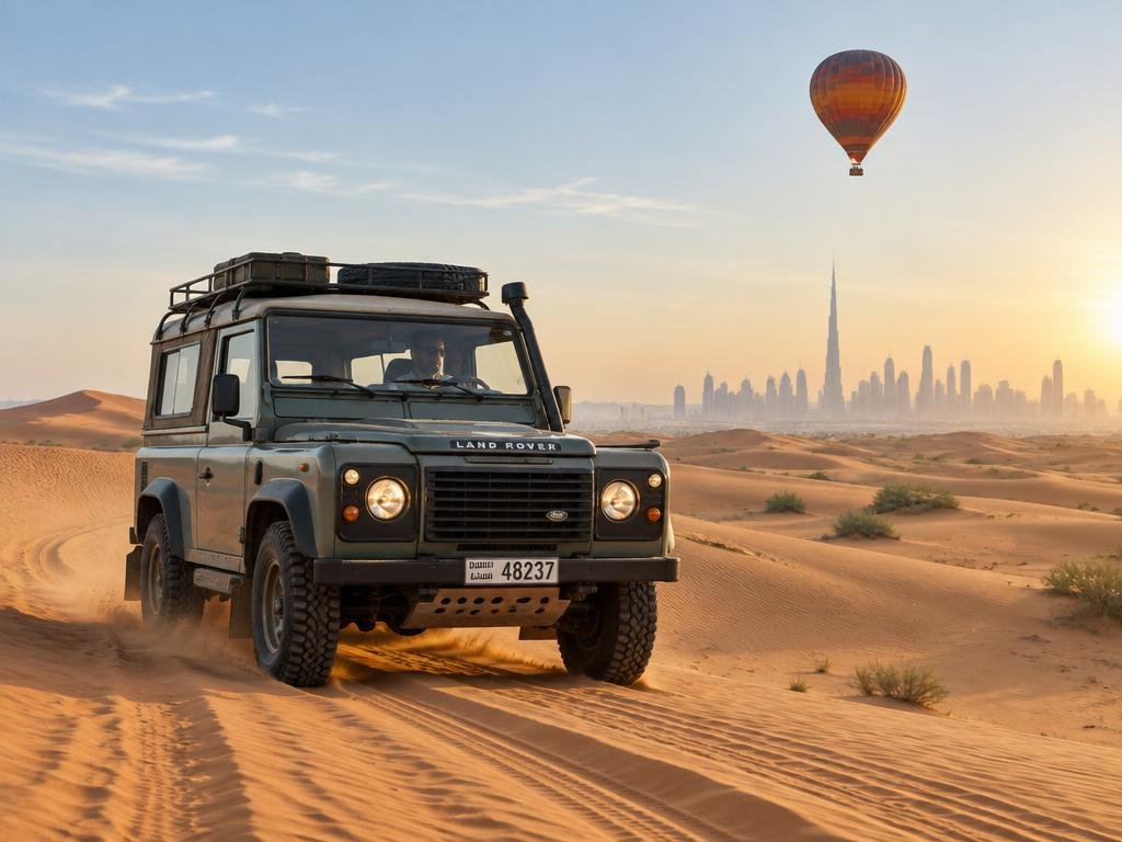 Balloon with Land Rover Safari